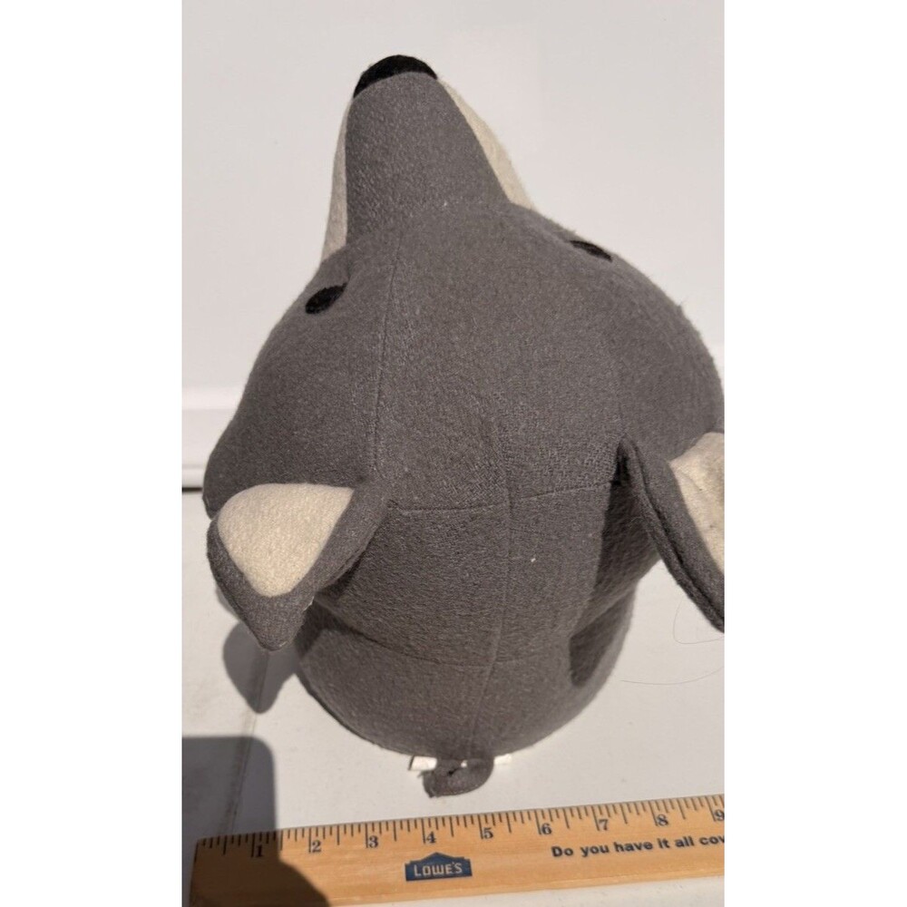 Target Pillowfort Gray Wolf Head Plush 3-D Wall Mount 2016 Retired! - Picture 3 of 6
